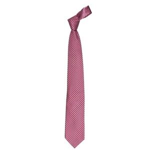 VTG Faconnable Silk Fuchsia Tie w/ Pink/Black Diamond Pattern Made in Italy